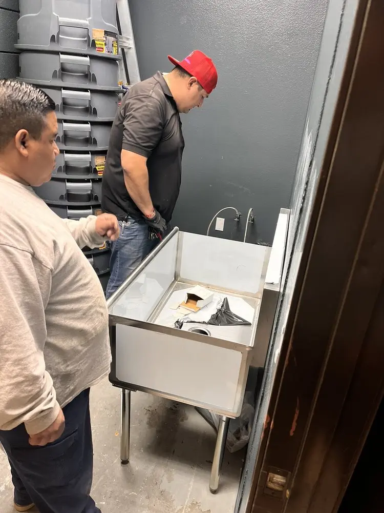 Commercial plumbing and sink installation in Rye